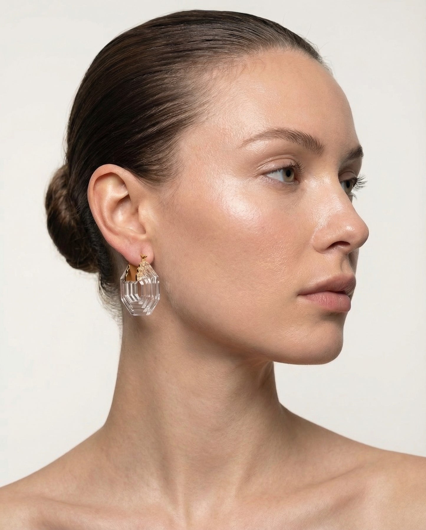 Coralie Resin Statement Earrings by Clarabelle worn by model