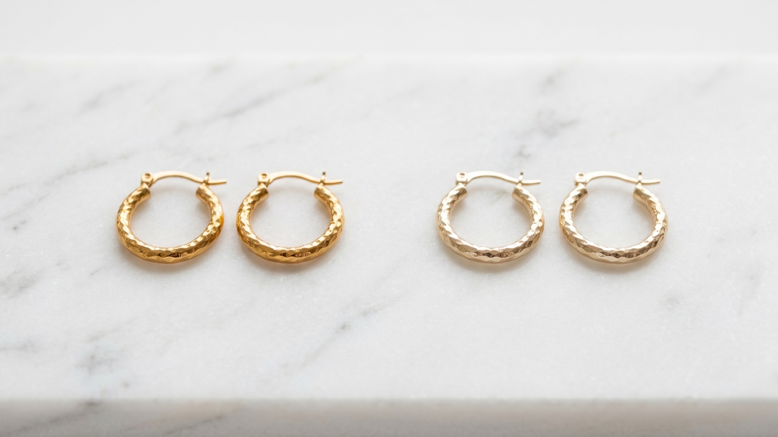 18K vs 14K gold earrings comparison — which is better for you by Clarabelle