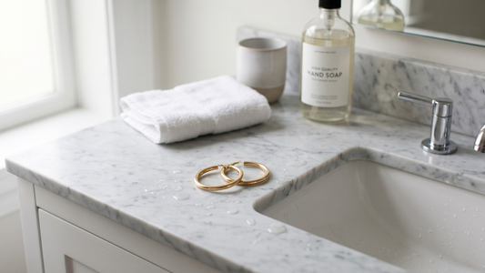 Can you shower with earrings on — what water does to different earring materials by Clarabelle