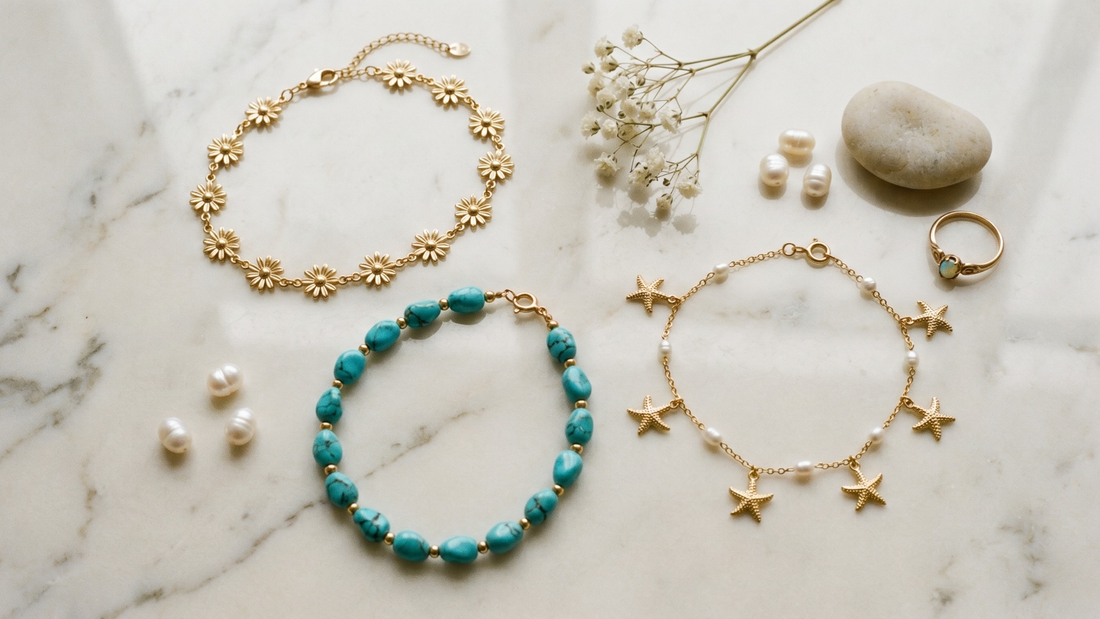 Anklet trends 2026 complete European edit — beaded charm and layered anklets by Clarabelle