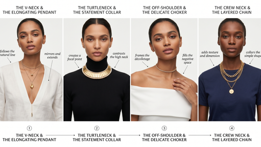Best necklaces for every neckline — complete guide to matching necklace length and style to neckline by Clarabelle