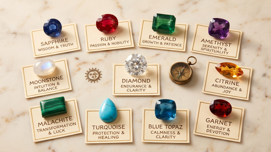 What each gemstone means — complete symbolism guide for gemstones in jewellery by Clarabelle