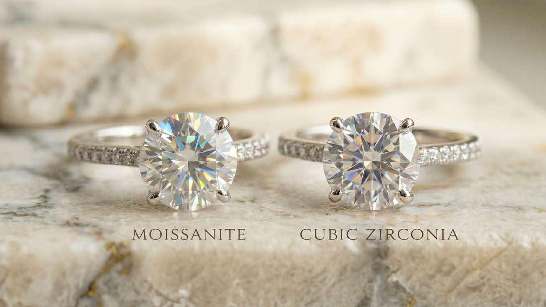 Cubic zirconia vs moissanite complete comparison — which is better for jewellery by Clarabelle