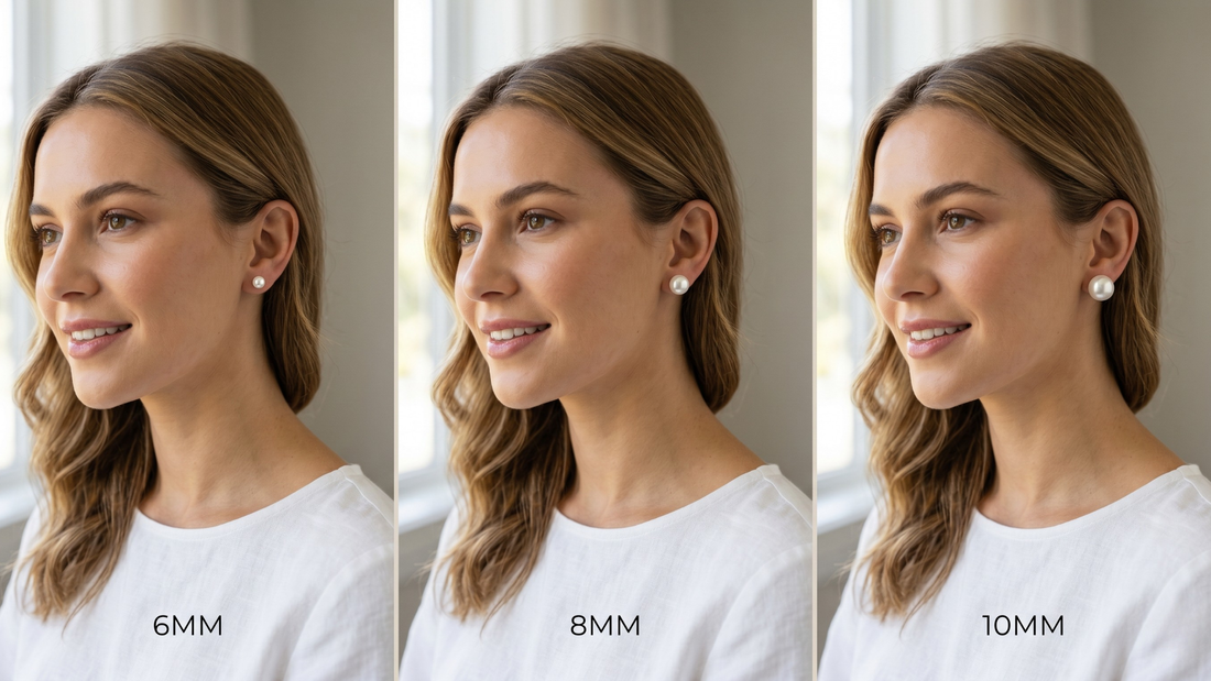 How to choose the right pearl size for your face shape by Clarabelle