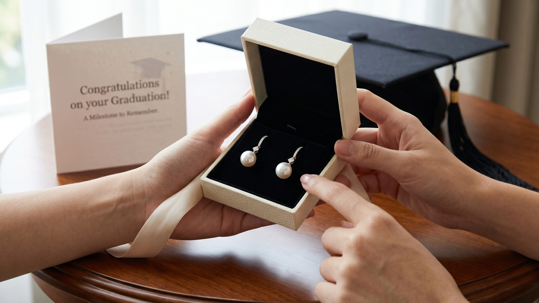 Pearl earrings as a milestone gift by Clarabelle