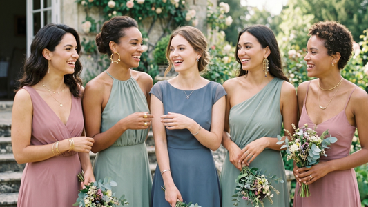 Bridesmaid jewellery how to choose for the group by Clarabelle