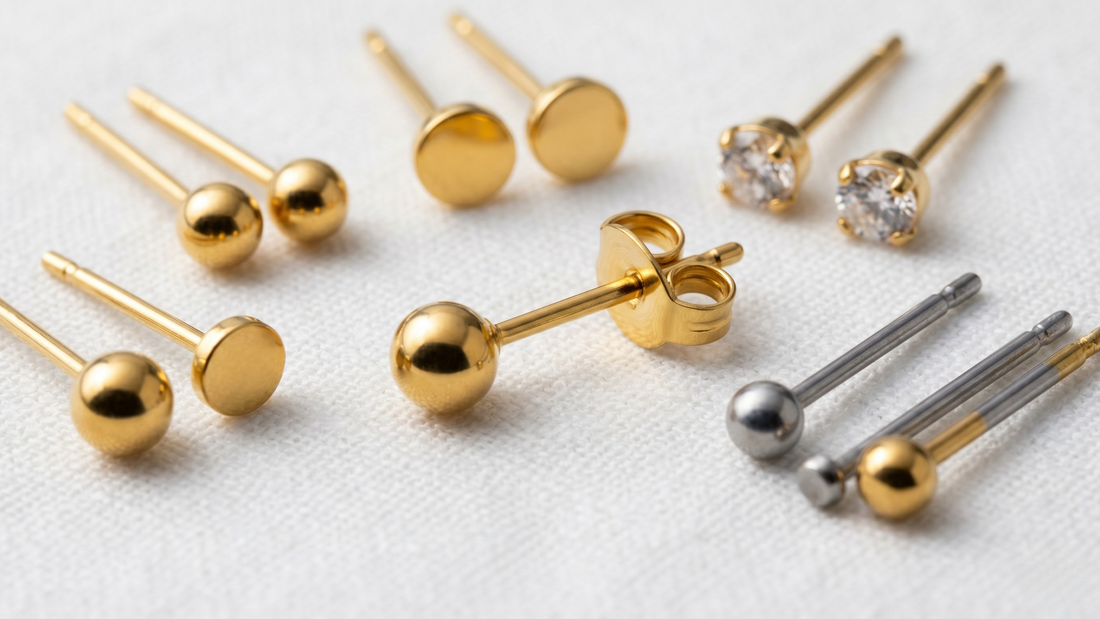 Stud earrings for sensitive ears by Clarabelle