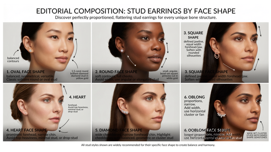 Best studs for different face shapes by Clarabelle