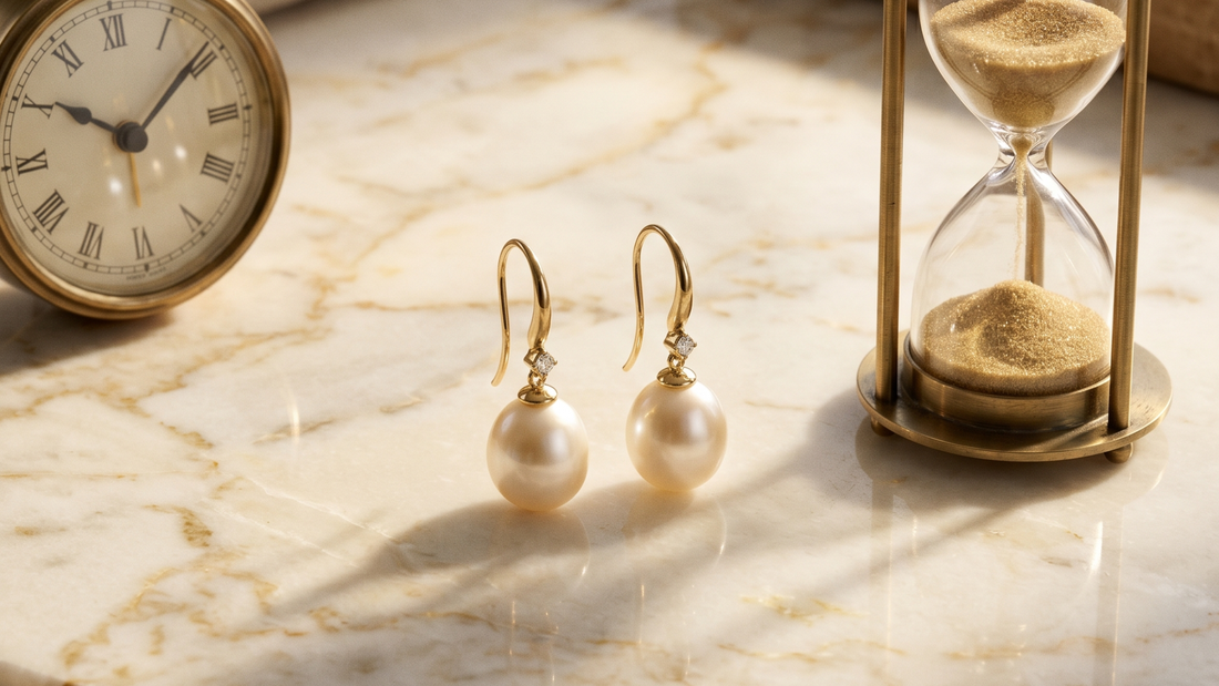 Daily wear and occasional investment earrings displayed side by side by Clarabelle