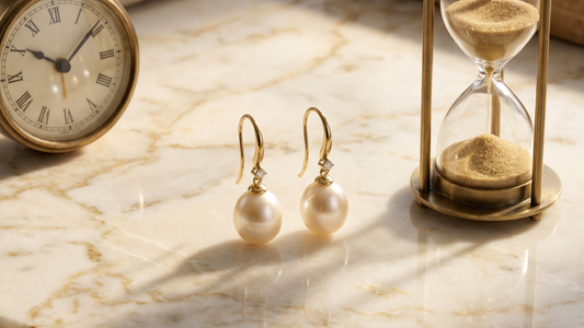 Daily wear and occasional investment earrings displayed side by side by Clarabelle