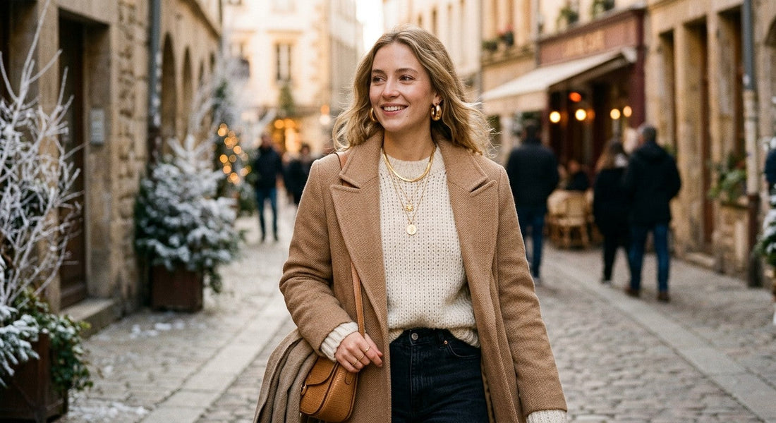 How to wear jewellery in winter with knitwear and layering by Clarabelle