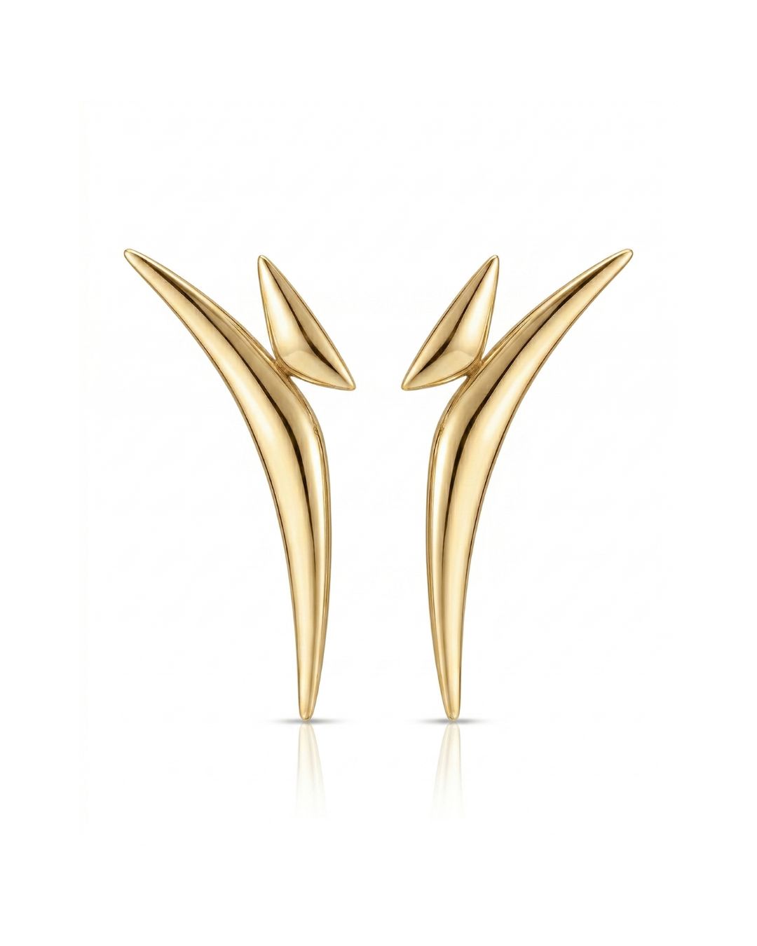 Alfama Earrings in gold on a white background