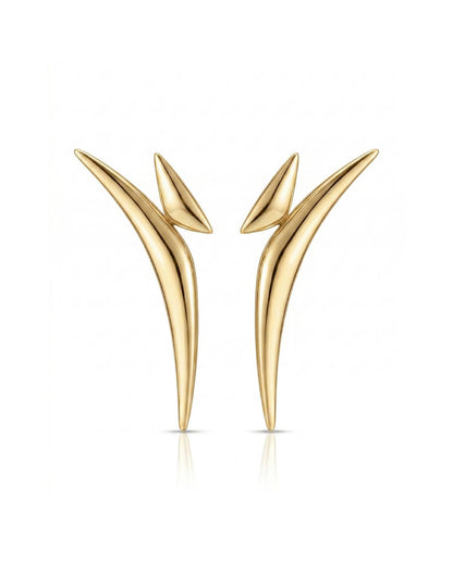 Alfama Earrings in gold on a white background