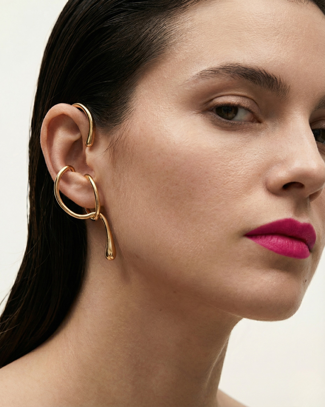 Arles Ear Cuff worn on ear