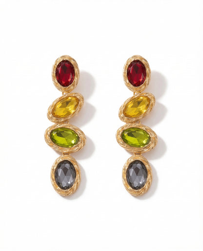 Clarabelle Coral Collection Solaris Gem Drop Earrings