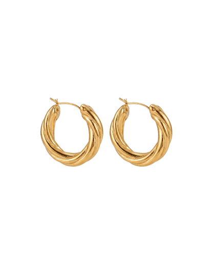 Gabrielle Hoop Earrings - 18K Gold Plated