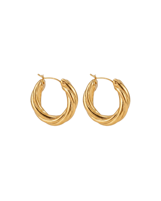 Gabrielle Hoop Earrings - 18K Gold Plated