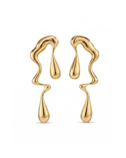 Taormina Drop Earrings Gold