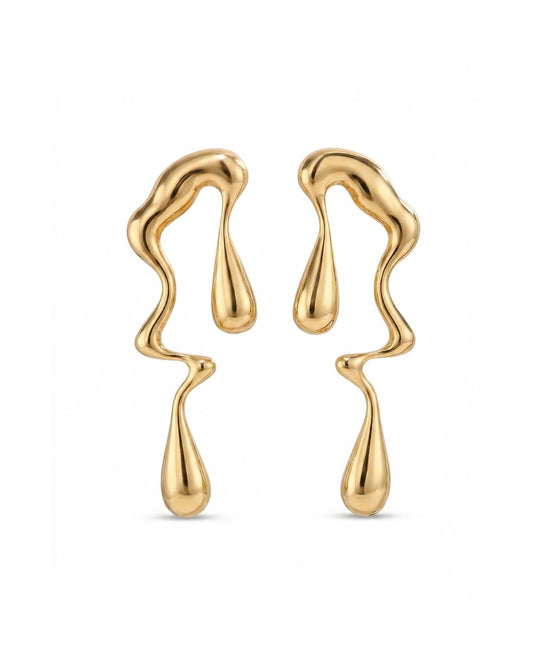 Taormina Drop Earrings Gold