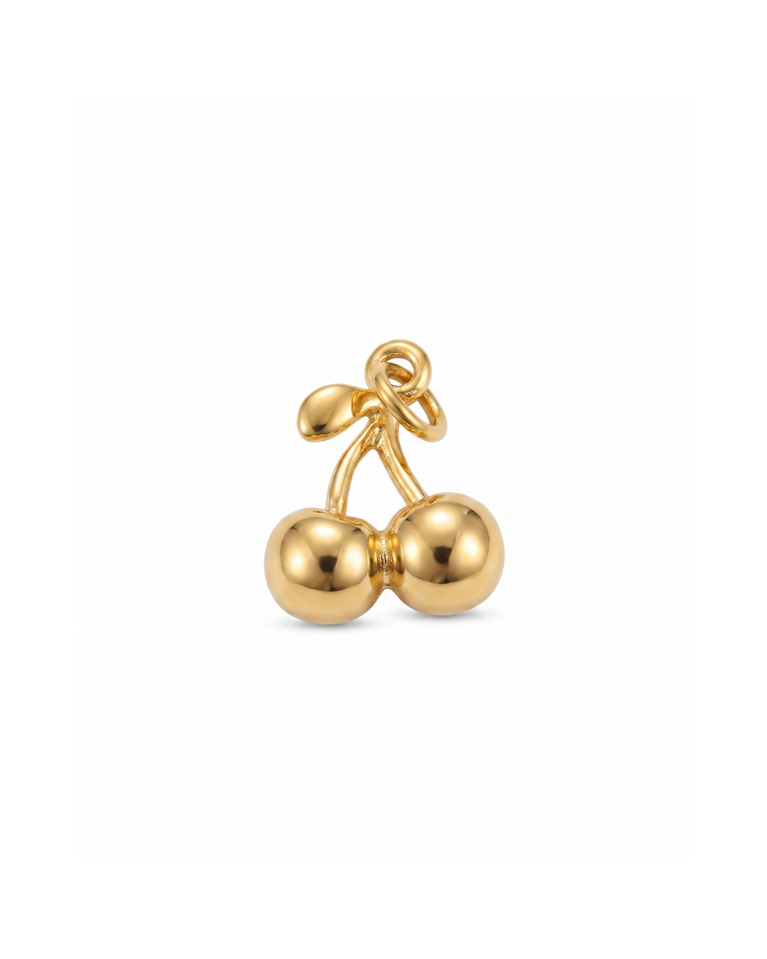 Cherry charm by Clarabelle, 18k gold plated stainless steel with jump ring