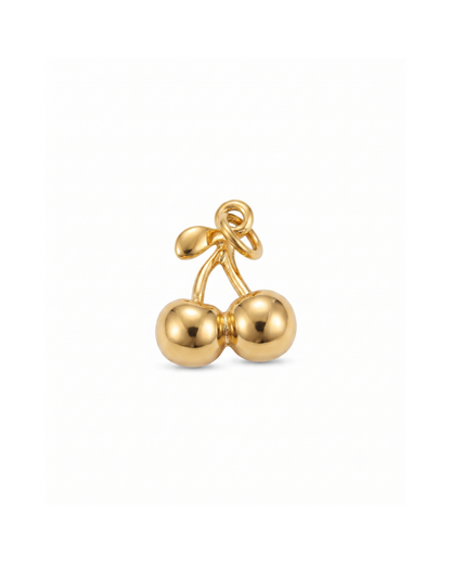 Cherry charm by Clarabelle, 18k gold plated stainless steel with jump ring