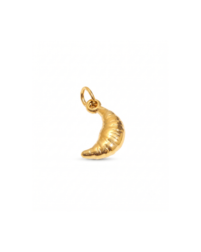 Croissant charm by Clarabelle, 18k gold plated stainless steel with jump ring