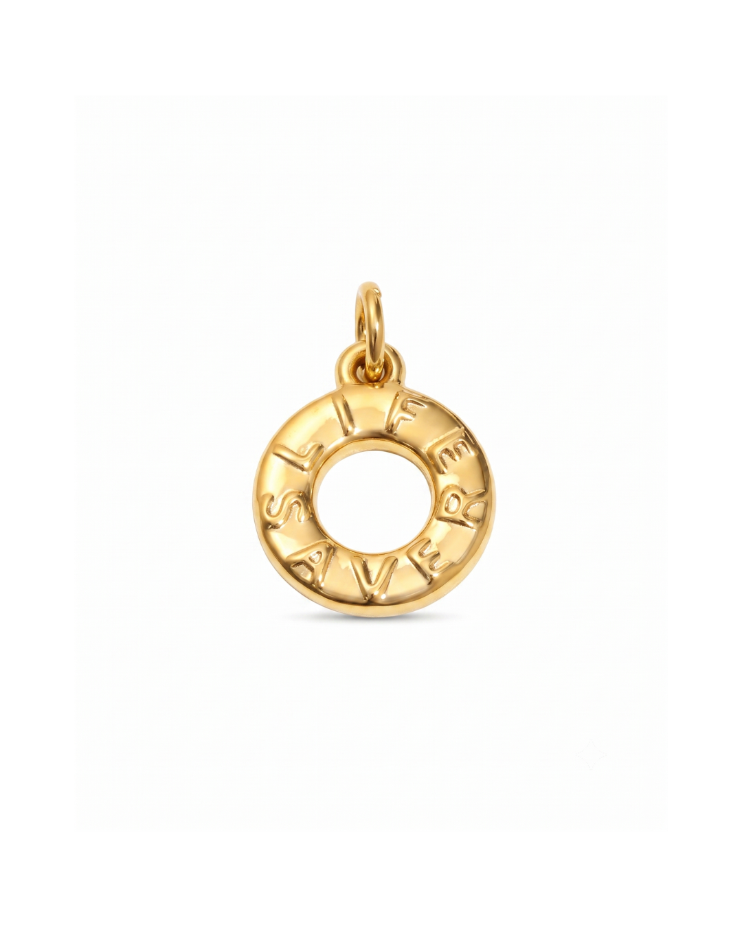 Donut charm by Clarabelle, 18k gold plated stainless steel with jump ring