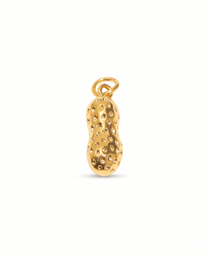 Peanut charm by Clarabelle, 18k gold plated stainless steel with jump ring