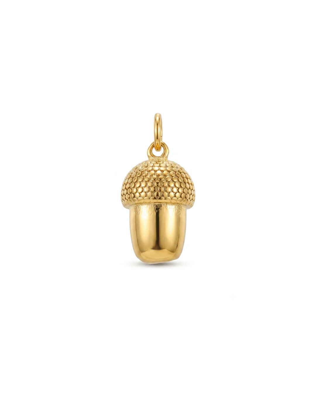 Pine cone charm by Clarabelle, 18k gold plated stainless steel with jump ring