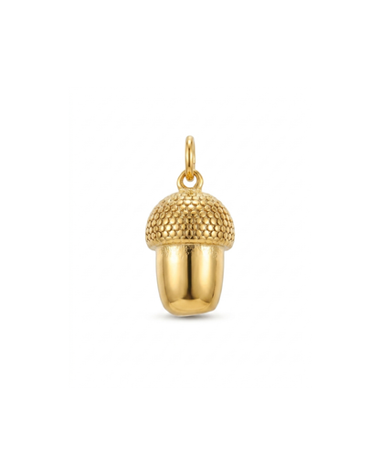 Pine cone charm by Clarabelle, 18k gold plated stainless steel with jump ring